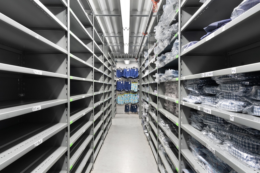 Interlok Unit - 88"H x 18"D x 96"W with 4 shelf levels 