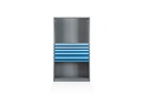 Modular Unit - 76"H x 18"D x 48"W with 5 modular drawers