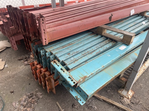 [U-RRB310] Used Beams: Redirack 09ft(108in) long x 4in 3-Tab (Box) Turquoise