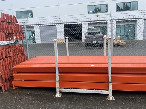 [U-RRB-12-6-Box] Used Beams: Redirack 12ft(144in) long x 6in (Box) Orange