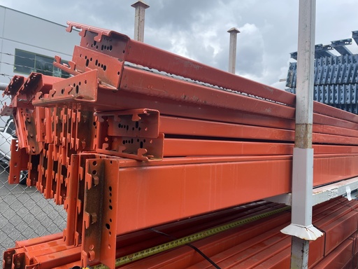Used Beams: Redirack 08ft 9.25in(105-1/4in) long x 6in (Box) Orange