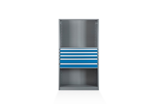Modular Unit - 76"H x 18"D x 48"W with 5 modular drawers
